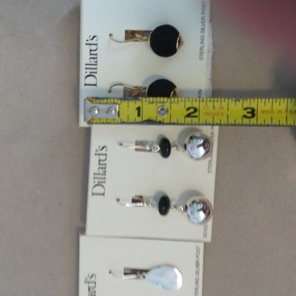 Bundle of 3 Dillard's Sterling Silver Post Earrings NWT - Picture 6 of 7